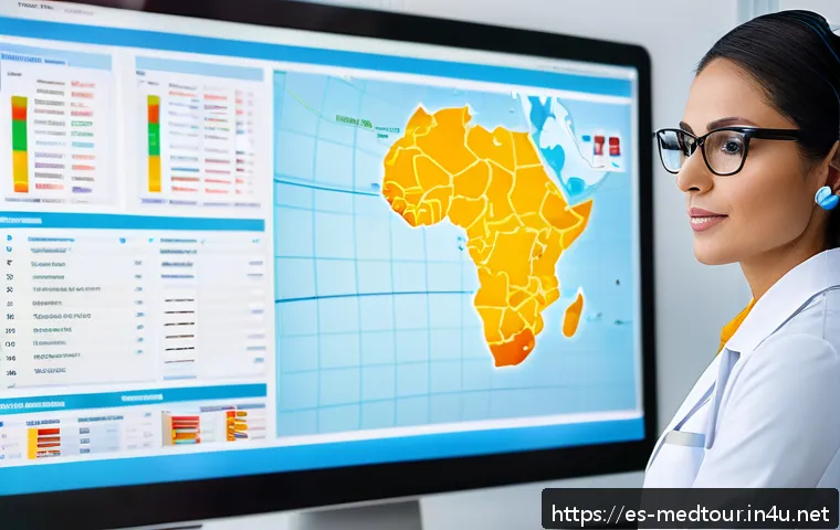 의료관광코디네이터 필수 매뉴얼 작성법 - A professional medical tourism coordinator in a modern office environment, surrounded by multiple sc...